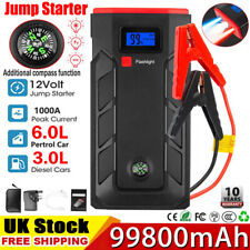 99800mAh 12V 1000Amp Car Jump Starter Pack Booster Battery Charger Power Bank 