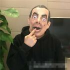 Casque en latex d'Halloween Mr Bean tête de mascarade masque fête accessoire costume cosplay