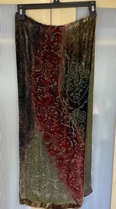 Metropolitan Museum Of Art MET Scarf Burnout Velvet Silk Rayon Art Boho - Picture 1 of 4