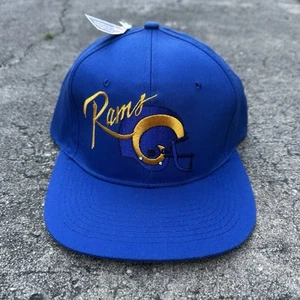 Vintage St. Louis Rams SnapBack Hat Cap AJD 90s Script nwt new nfl saint LA - Picture 1 of 6