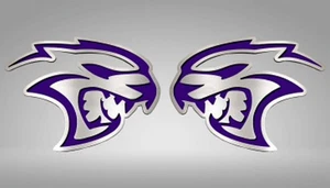 Badges Purple Hellcat Inlay 2pc fit 15-23 Dodge Challenger SRT Hellcat [Brushed] - Bild 1 von 2