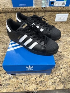 Adidas Superstar Foundation Shell Top Sneaker Herren Gr. 10 schwarz/weiß Turnschuhe - Bild 1 von 10