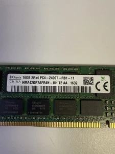 SK Hynix 16GB RAM PC4-2400T-RB1-11 DDR4 DIMM HMA42GR7AFR4N-UH REGISTERED Memory - Picture 1 of 4
