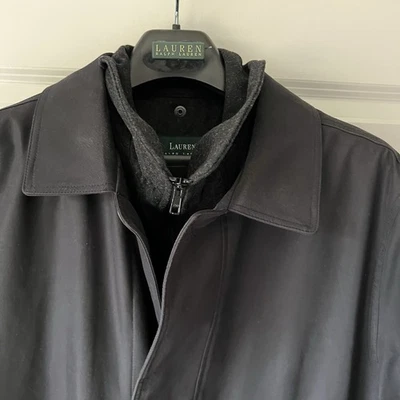 Abrigo de gabardina Lauren Ralph Lauren forro desmontable repelente al agua 46 XL Foto 1 de 4