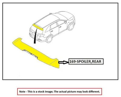 REAR SPOILER 2477902100 2021-2023 MERCEDES-BENZ GLA250 - Image 1 of 4