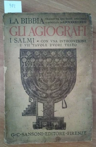 GLI AGIOGRAFI KETUBIM I SALMI - GIOVANNI LUZZI 1923 SANSONI - AUTOGRAFATO!!! 902 - Imagen 1 de 3