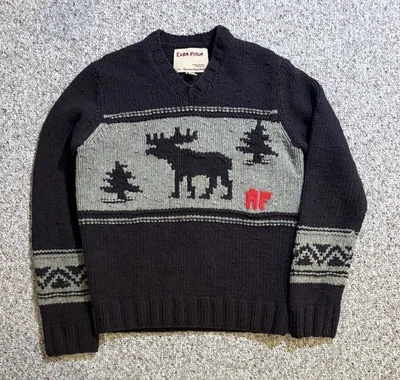 Vtg Abercrombie & Fitch Ezra Fitch Wool Moose Sweater. Size S. - Image 1 of 4