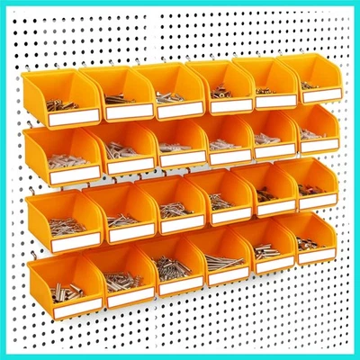 Juego organizador de contenedores de clavijas paquete de 24 - Bandeja de almacenamiento duradera para tornillos, tuercas,... Foto 1 de 4