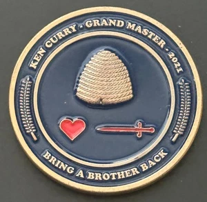 Großloge von A.F. & A.M. Texas Mason Chapter Münze Medaille Medaille Freimaurerei Curry - Bild 1 von 2