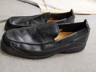 Timberland Shoe Mens 11 Black Leather Slip On Loafers Smart Comfort Casual Dress - Image 1 of 4
