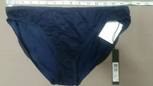 IVANKA TRUMP SMALL Navy Blue Classic Lace Bikini Bottom Swim NEW MRSP $58 - Picture 1 of 2