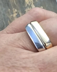 James Avery Silber und Gold Bandring Größe 7 nicht mehr hergestellt - Bild 1 von 10