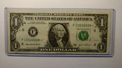 2003-A $1.00 *STAR* NOTE Federal Reserve Note Circulated Unique Serial Number. - Image 1 of 2