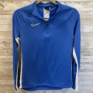 Nike Womens S Soccer Jacket Performance Blue White Full Zip Finger Holder Sport - Bild 1 von 9