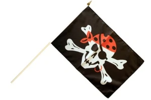 Pirat one eyed Jack Stockflagge Flaggen Fahnen Stockfahne 30x45cm - Bild 1 von 1