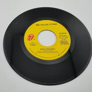 Rolling Stones "Beast Of Burden (Live)" "Going A Go Go (Live)" 45 RPM VG - Picture 1 of 2