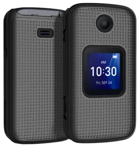 Grid Texture Hard Shell Case Cover for Alcatel Go Flip 4, TCL FLIP Pro Phone - Picture 1 of 54