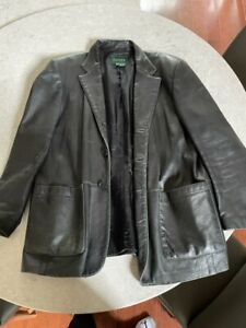 Danier Men's Leather Jacket Large (Canada) US 44-46 Black