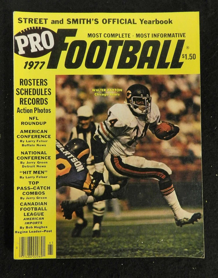 Anuario de fútbol americano profesional de Street & Smith 1976 Walter Payton Foto 1 de 1