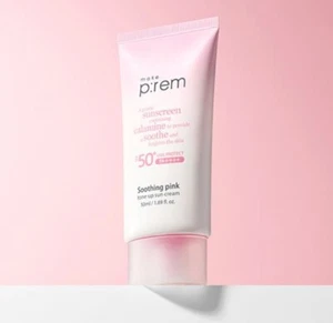 MAKE P:REM Soothing Pink Tone Up Sun Cream 50ml - Picture 1 of 4