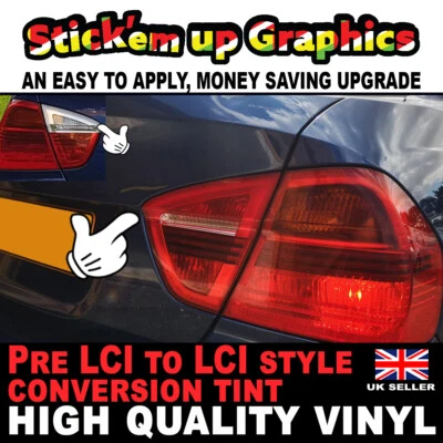 E90 LCI REVERSE/TAIL LIGHT TINT OVERLAY FOR PRE LCI 3 SERIES 2005-2009 - Image 1 of 2