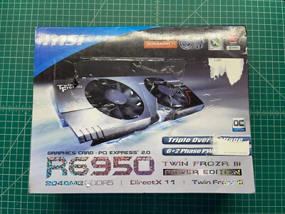 MSI R6950 Twin Frozr III PE/OC 2GB GDDR5 PCIe 2.1x16 DVI-I Mini DP HDMI Vid Card - Image 1 of 4