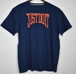 Nike Mens Blue Short Sleeve T Shirt Just Do It Regular Fit 100% Cotton Size 2XL - Picture 1 of 8