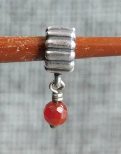 Pandora ALE Sterling Silber Dangle Charm Geburtsstein Karneol Juli #318-X - Bild 1 von 5