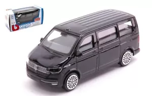 MODELLINO FURGONE STATICO BURAGO VW T6.1 TRANSPORTER 2020 NERO SCALA 1:43 - Foto 1 di 2