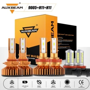 For Toyota Venza 2009 - 2016 AUXBEAM 6000K LED Headlight + Fog Light Bulbs Kits - Picture 1 of 12