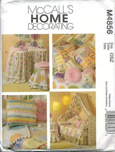 McCall's Home Decorating Sewing Pattern M4856, TWEEN BEDROM, OSZ One Size, Uncut - Picture 1 of 2