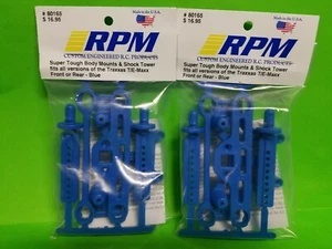 2 RPM 80165 Front Rear Blue Shock Towers Body Mounts Traxxas 2.5 3.3 Tmaxx Emaxx - Picture 1 of 1