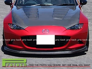 CS TYPE CARBON FIBER Front Bumper Lip for 2016+ Mazda MX-5 Miata ND - Picture 1 of 3