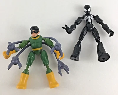 Figuras de ação Marvel Bend And Flex 6" traje preto Homem-Aranha vs Doc Ock Hasbro - Imagem 1 de 4