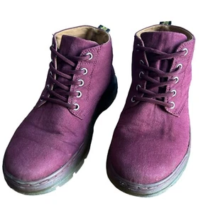 Dr. Martens Stiefel Bonny Doc Canvas burgund AirWair Chukka robust Herren 5 Damen 6 - Bild 1 von 13
