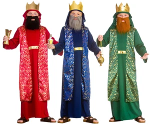 Costume Uomo Saggio Ragazzi Bambini Re Natale Natività Abito Fantasioso Bambini Saggio - Foto 1 di 13