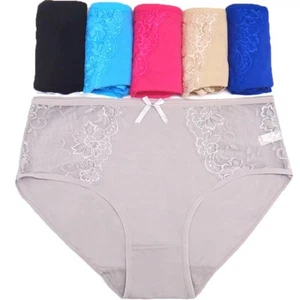 6 Pack Ladies Sexy Cotton High Waist Briefs Knickers Lingerie Pant,Size 12 14 16 - Picture 1 of 10