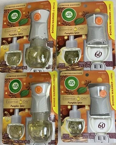 Air Wick Plug In Pumpkin Spice Fragrance 4 Warmers &  6 Fragrance Refills - Picture 1 of 1