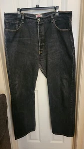 Levi's 501 Men's 40x34 Button Fly Regular Fit Straight Denim Jeans, Black. - Picture 1 of 12