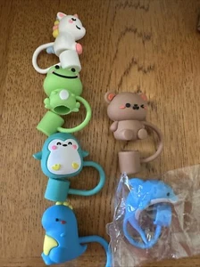6 Pcs Cute Straw Covers Shot Straw Straw Protectors - Straw Cap - Picture 1 of 7