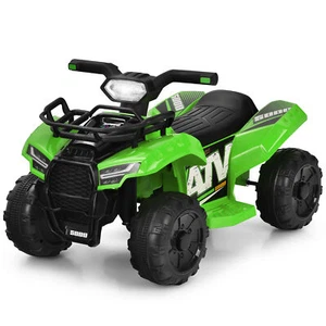 6V 4 Wheels ATV Quad Ride On Car Kids Ride-On Toy w/ Music Horn LED Light Green - Picture 1 of 10