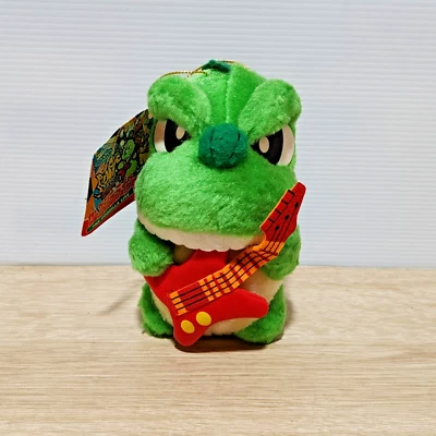 Godzilla Live Guitar Green Plush Toy Banpresto 1993 Japan Monster TAG 5" - Image 1 of 4