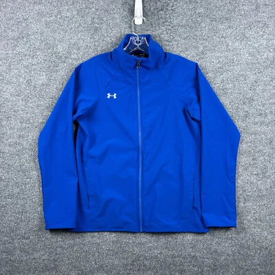 Chaqueta Under Armour Adulto Pequeña S Azul Cremallera Completa UA Squad Bolsillos Tejidos Para Hombre Foto 1 de 4