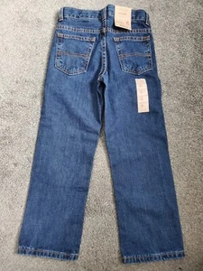 Boys Sonoma Adjustable Waist 5 Pocket Dark Wash Blue Straight Jeans Size 6 NWT - Picture 1 of 3