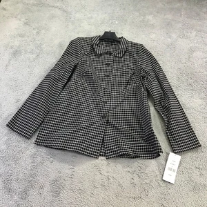 NINA MCLEMORE Jacket Womens 8 Check Tattersall Shirt Jacket Shacket Coat $ 595 - Picture 1 of 9