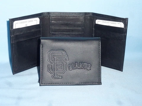 SAN FRANCISCO GIANTS    Leather TriFold Wallet    NEW    black 3  m3 Cover