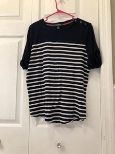 Womens Lauren By Ralph LUren Short Sleeve Tee Shirt Size 1x - Picture 1 of 3