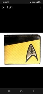 Portefeuille double pli jaune logo Star Trek Command - Photo 1/1