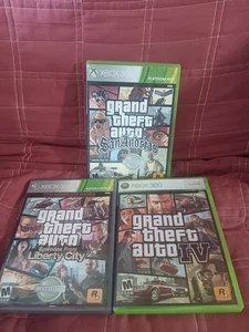 Gta Sa + Gta 4 und Gta 4 Doppelpack Microsoft Xbox 360 getestet funktioniert komplett - Bild 1 von 4