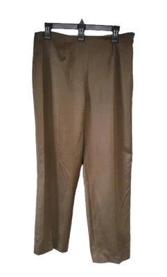 Pantalones Worth Talla 14 Visón Marrón Vestido Informal Mezcla de Lana Frente Plano Mujer Pantalones L Foto 1 de 2